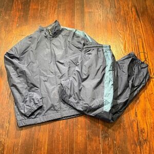 Nike Men's Navy and Teal Track Pants Jogger Set